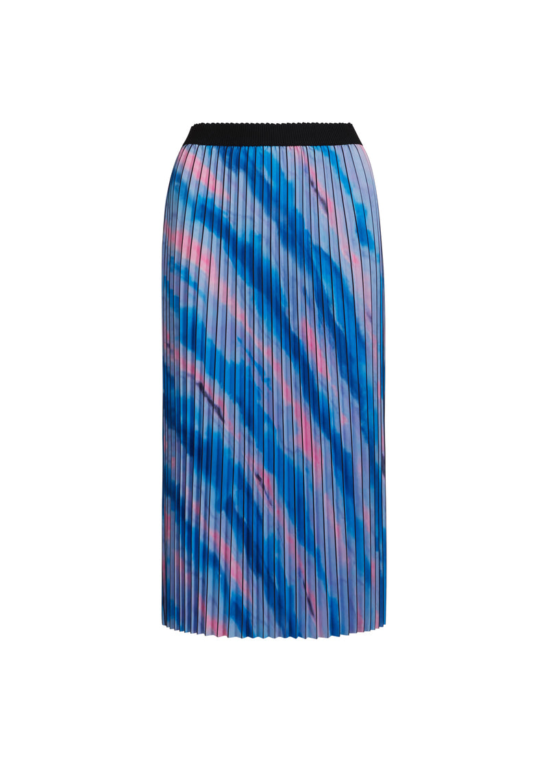 Coster Copenhagen  VECKAD KJOL M. BLEKT RANDIGT MÖNSTER  Skirt Faded stripe print blue - 509